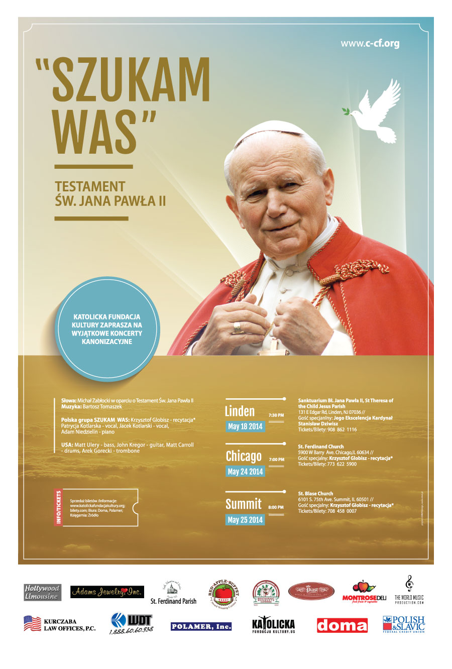 Szukam Was - koncerty 2014 - plakat